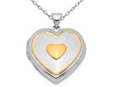 Sterling Silver Heart Shaped Locket Pendant with Chain